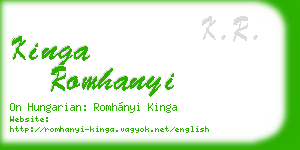 kinga romhanyi business card